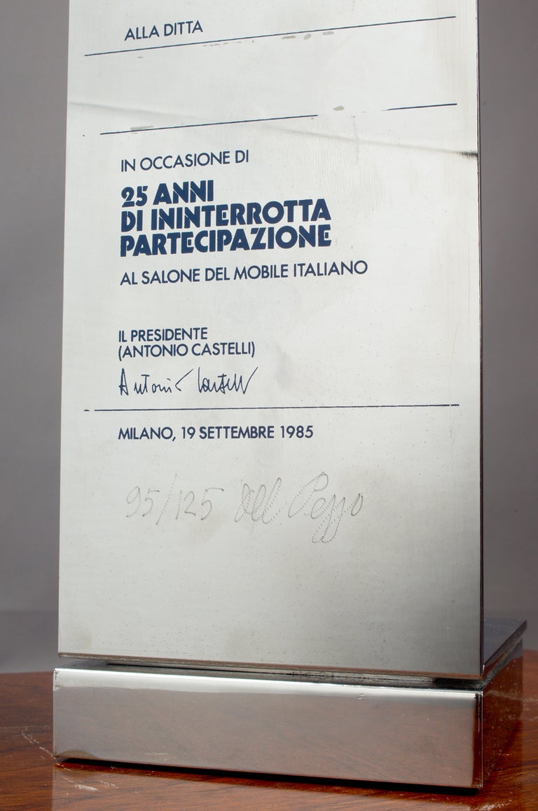 20ième siècle Sculpture en métal de Luccio Del Pezzo, 1985 en vente