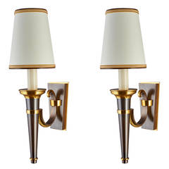 Bronze Sconces, French, 1950s 