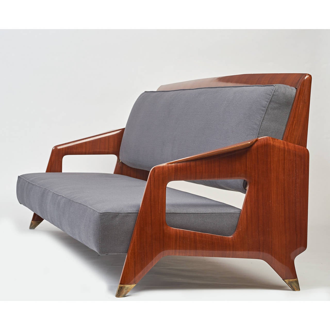 Mahogany Italian Modernist Armchair