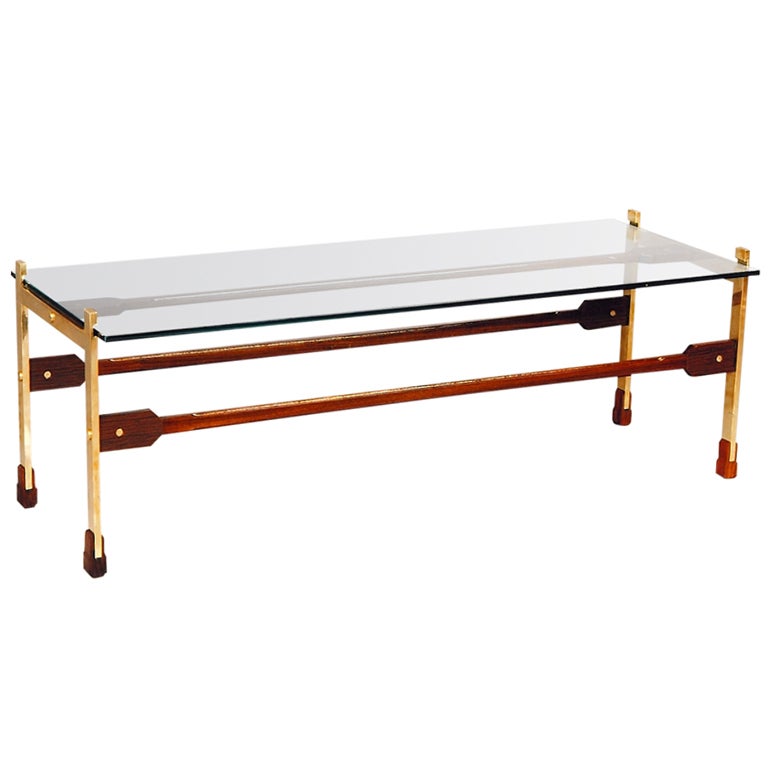 Sculptural Long Italian Coffee Table, circa 1960