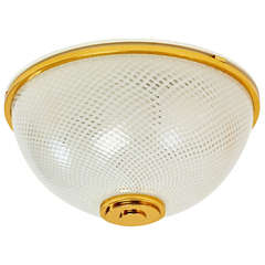 Six Ceiling Lights with Reticello Glass by Venini 1