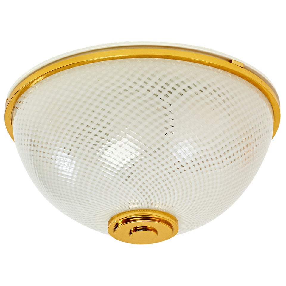 A Ceiling Light with Reticello Glass by Venini For Sale