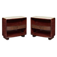 Pair of Bedside Tables, Italy, 1930s