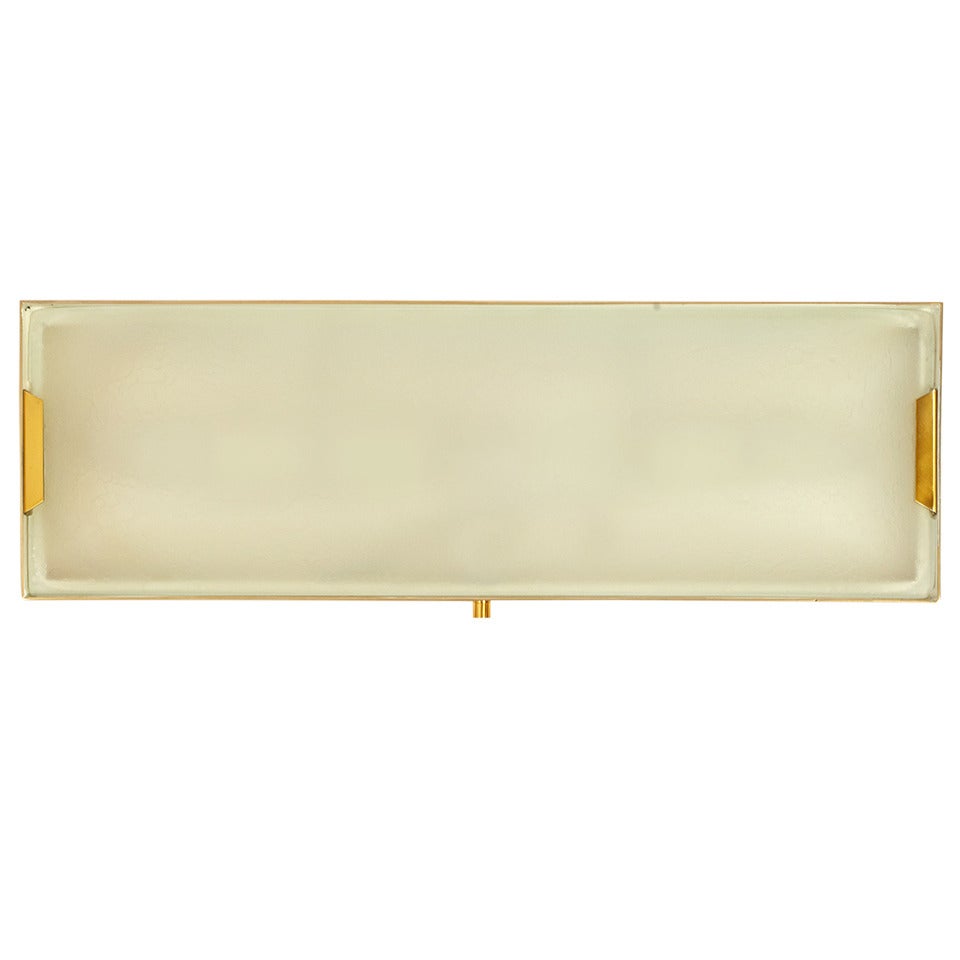 Rectangular Glass Ceiling Fixture by Stilnovo