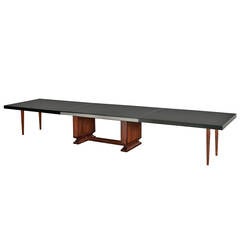 France, 1930s Marble-Top Dining Table for 16 4