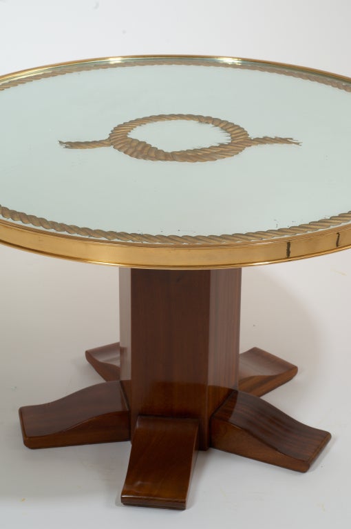 Mid-20th Century France, 1930's Verre Eglomise Coffee Table
