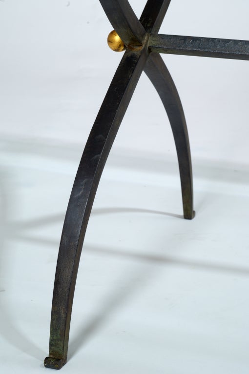 Patinated Wrought Iron Coffee Table, France, 1950's 1