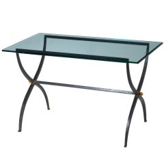 Patinated Wrought Iron Coffee Table, France, 1950's