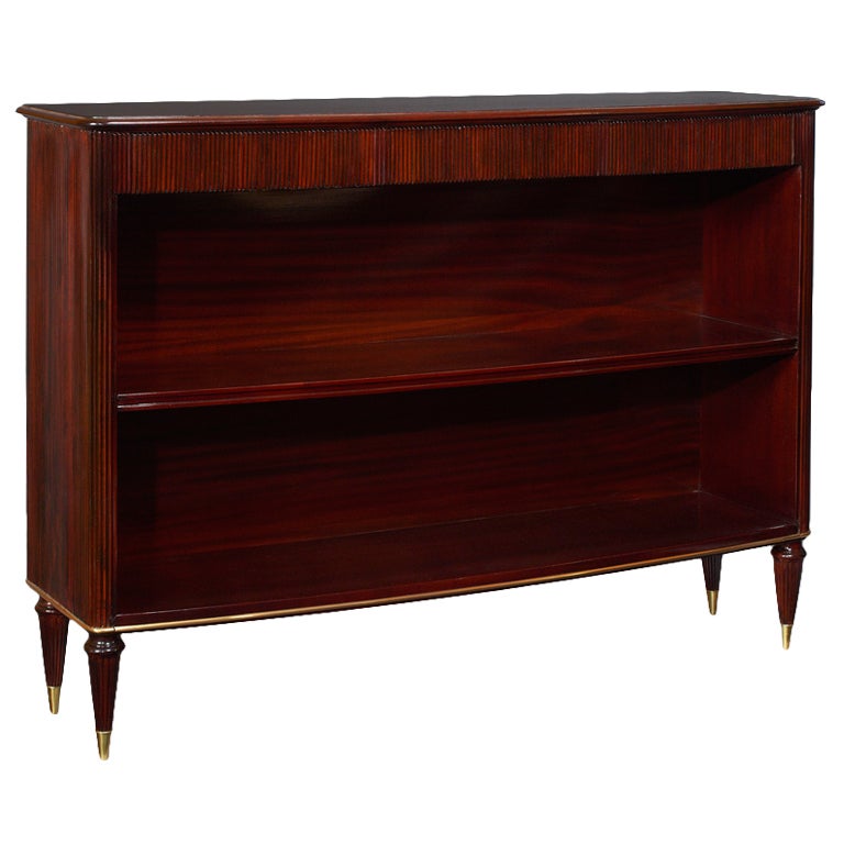 Bowed Borsani Reeded Cabinet With Drawers