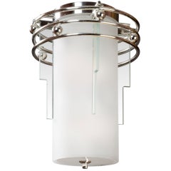 Frosted and Clear Glass Lantern, France, 1930s 6