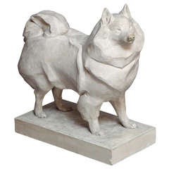Large Plaster Dog Sculpture by C.F. Korthals, 1940s