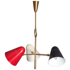 Italian 1950s Three-Branch Chandelier