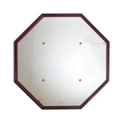 Octagonal Mahogany Mirror, France, 1930s 2
