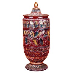 Large Covered Vase by La Maitrise De Nimy