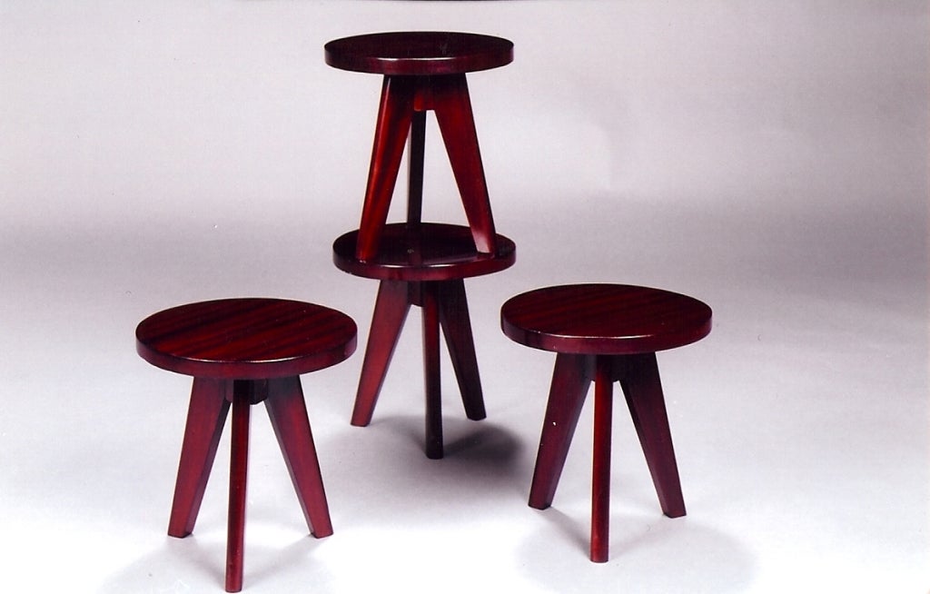 Set of Four Stools by Andre Sornay