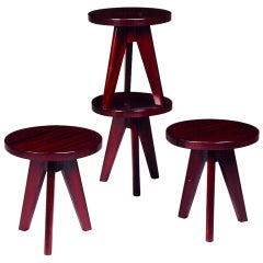 Set of Four Stools by Andre Sornay