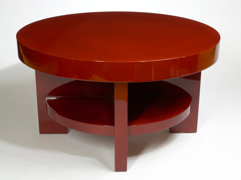 Mid-Century Modern Elegant France, 1930s Constructivist Lacquered Table