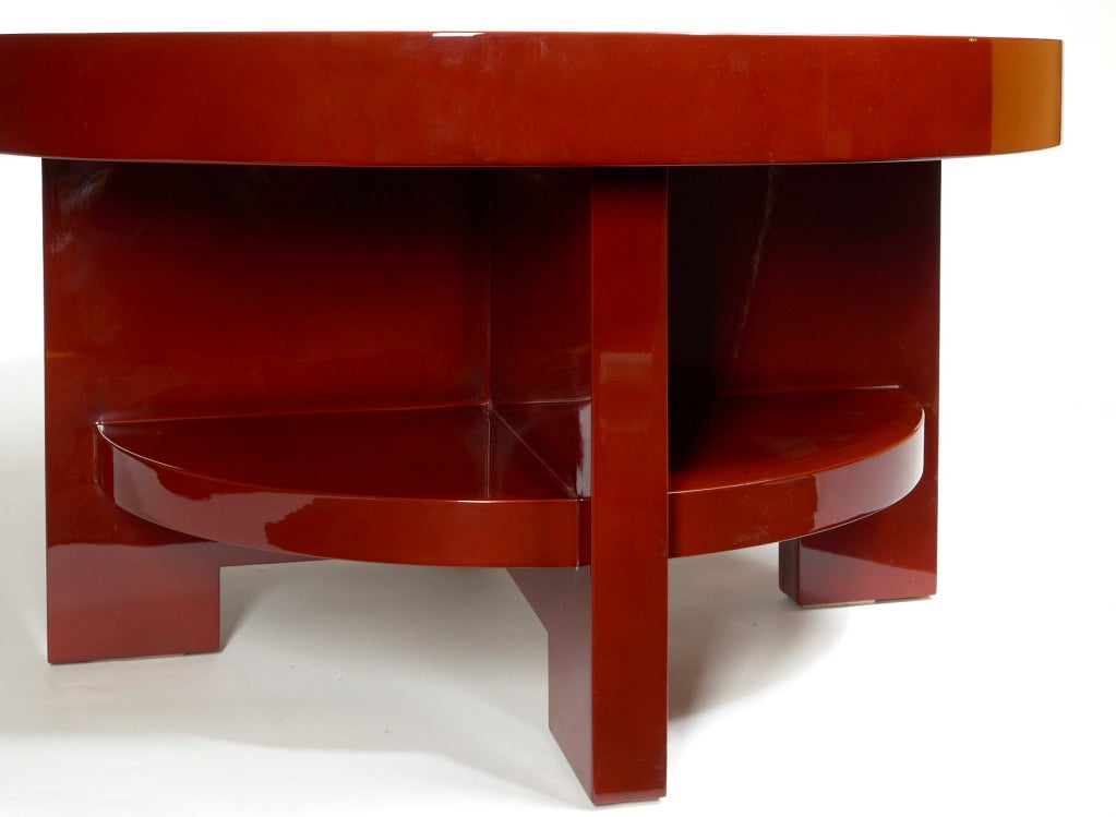 French Elegant France, 1930s Constructivist Lacquered Table