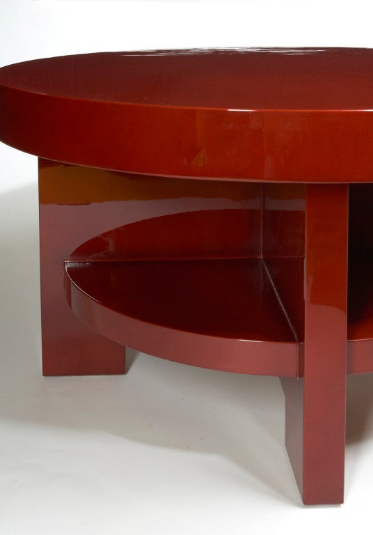 Elegant France, 1930s Constructivist Lacquered Table In Excellent Condition In New York, NY