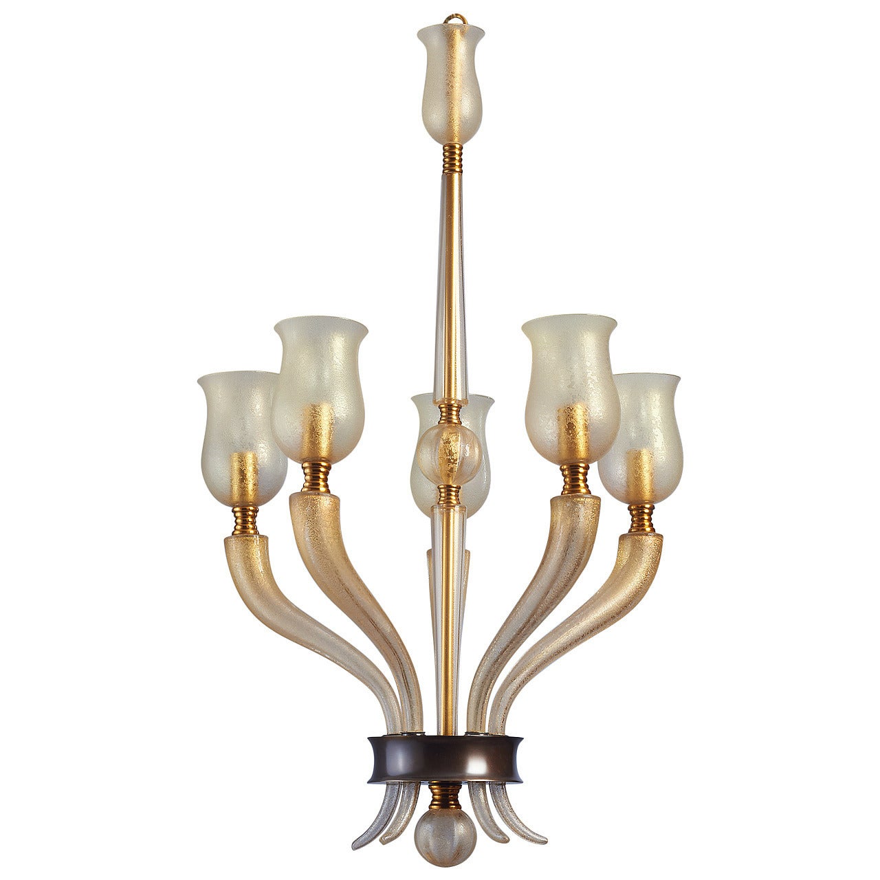 Exceptional Blown Glass Murano Chandelier by Veronese ca. 1950