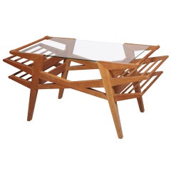 Maxime Old 1950s Oak Coffee Table 2