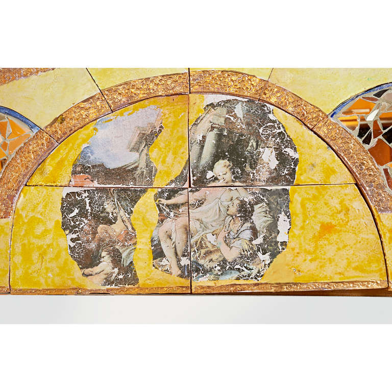 Monumental Yellow Ceramic Mirror by Alain Girel for Hermes, Commissioned, 1994