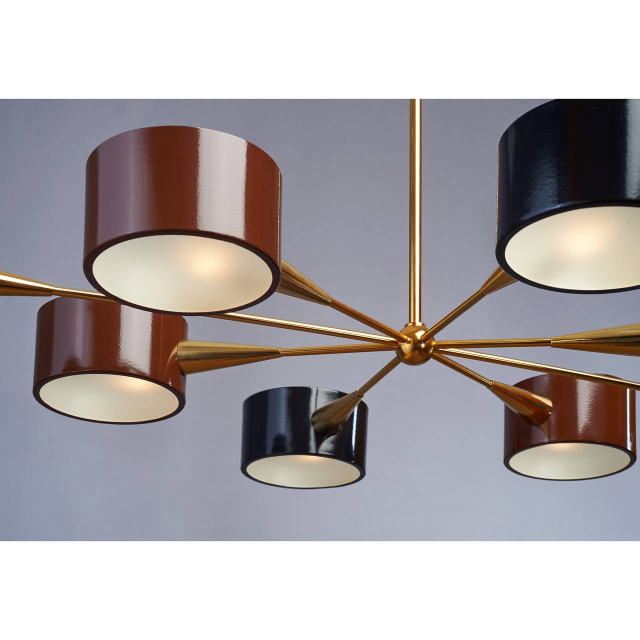 Mid-Century Modern Eight Light Italian 1950s Chandelier