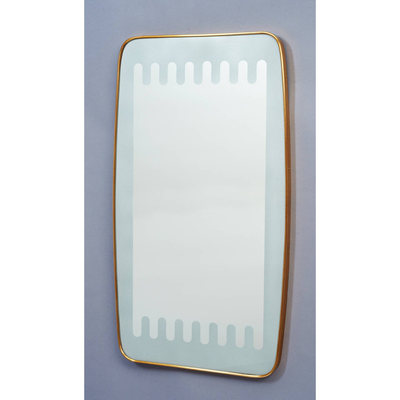 Italian 1950s Mirror with Wave Pattern 1
