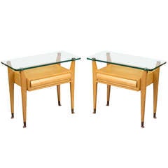 Vintage Pair of Italian 1950's Side Tables