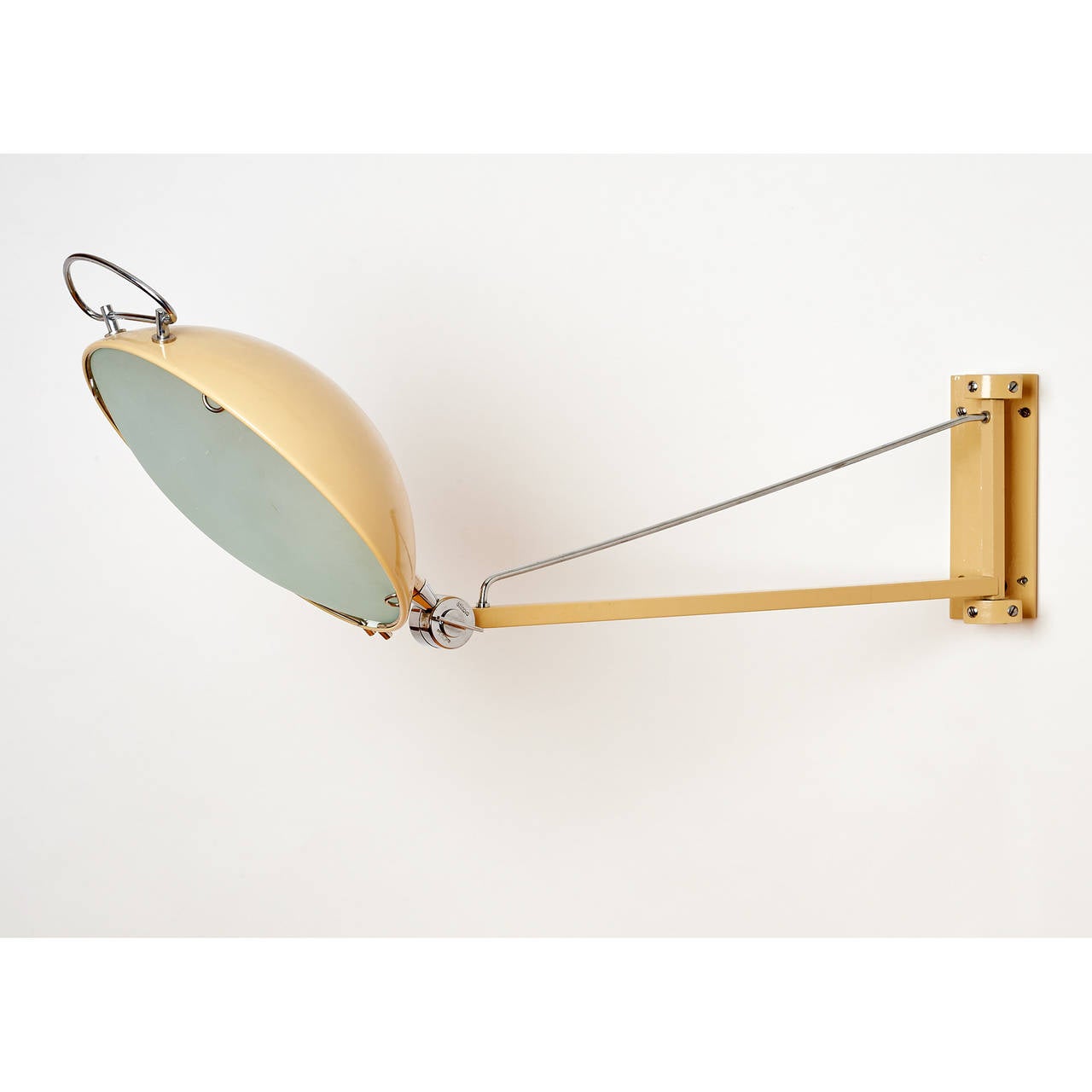 Mid-Century Modern Pair of Adjustable Swing Arm Sconces by Stilnovo 