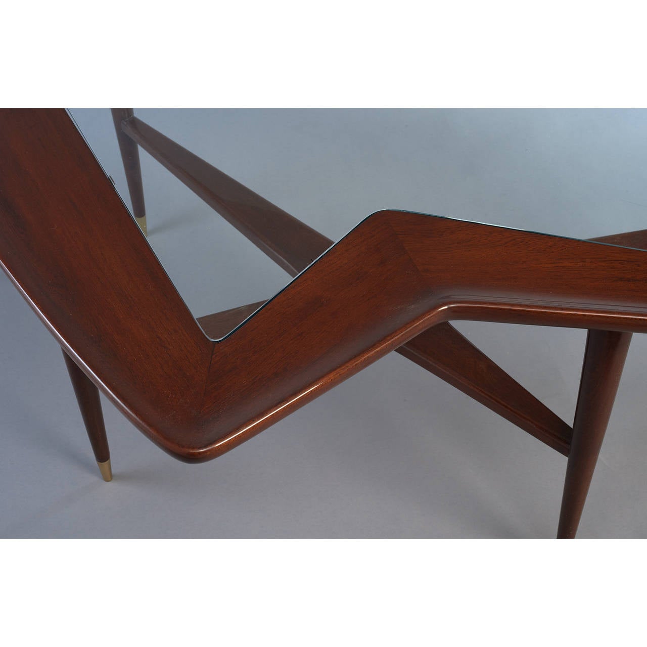 Walnut Sculptural Free-Form Italian 1950s Table