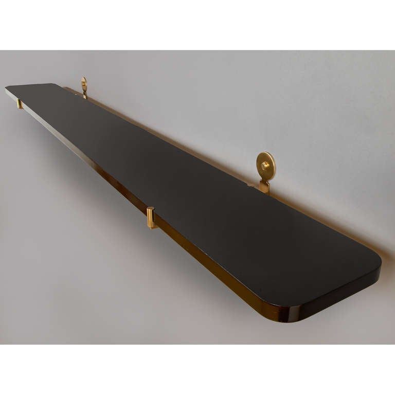Italian Long Narrow Floating Wall Console, Italy 1950's