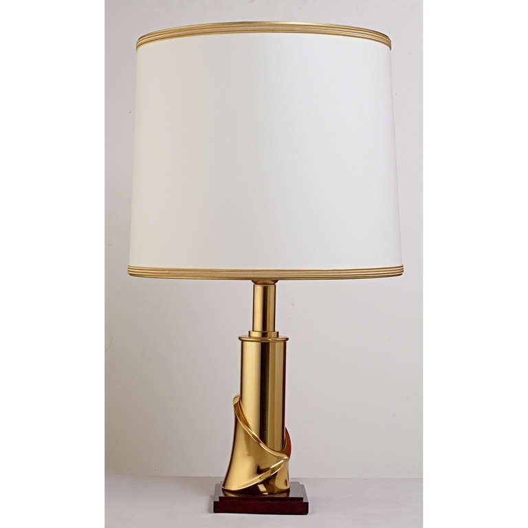 Pair of French 1970's Bronze Lamps
