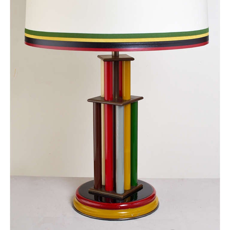 Mid-Century Modern Extraordinary 1930s Italian Glass Lamp