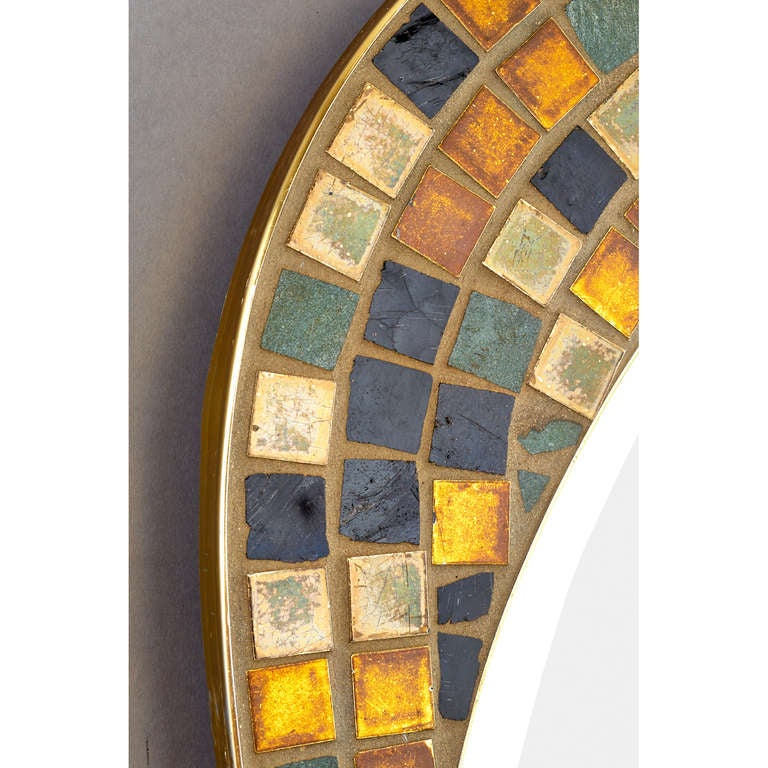 Ovoid Mosaic Mirror at 1stdibs