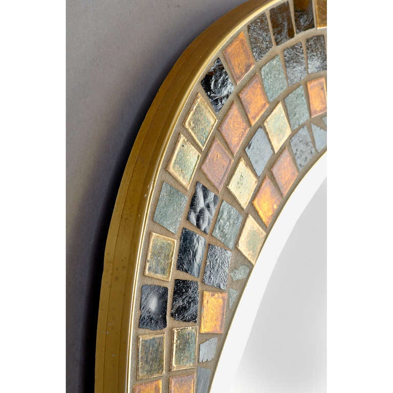 Ovoid Mosaic Mirror at 1stdibs