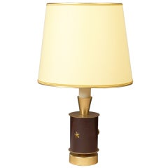 France 1950s Brass Table Lamp with Star Motif 10