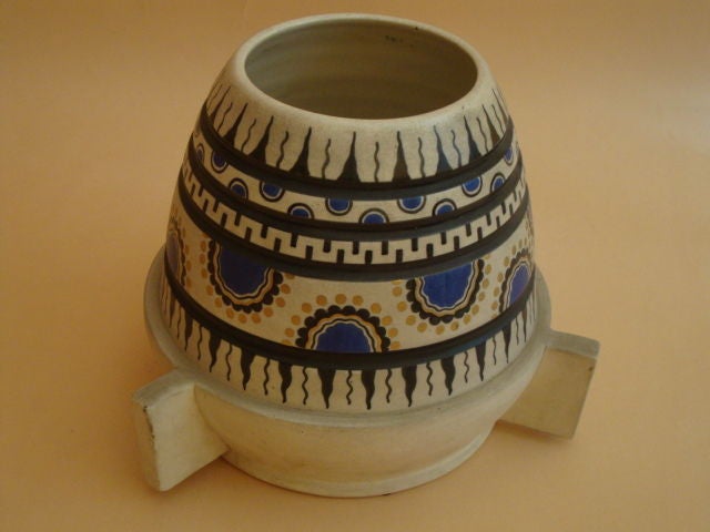 Saint Ghislain, Belgium, 1930s

Vase, glazed ceramic

Makers mark on base.