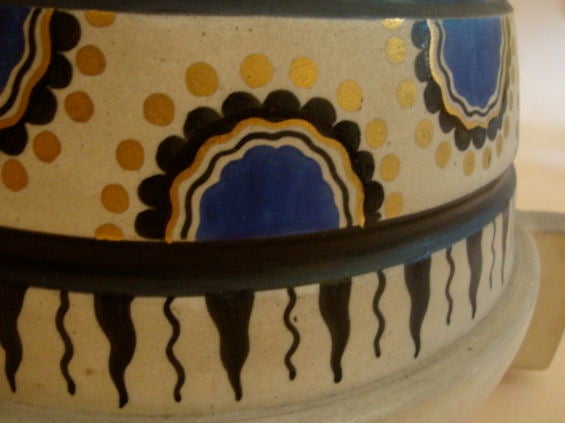 Belgian Saint Ghislain Ceramic Vase