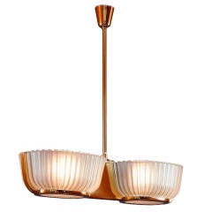 Italy, 1950's Double Bowl Chandelier