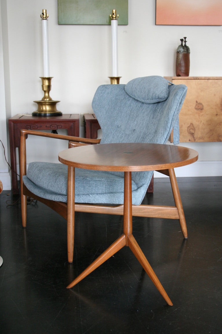 A Rare Mahogany and Brass Table by Paul McCobb