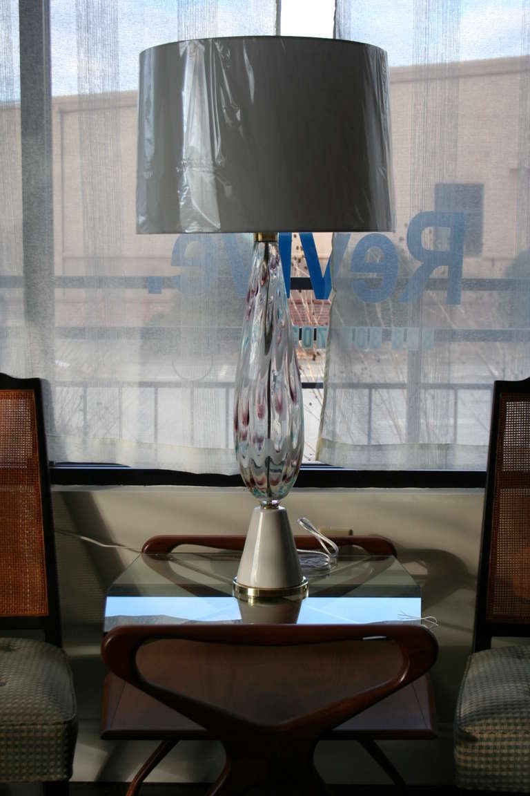 A 1950's Clear Murano Table Lamp 1