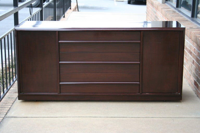 A Walnut Dresser by T.H. Robsjohn-Gibbings In Excellent Condition In Asheville, NC