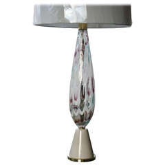 A 1950's Clear Murano Table Lamp