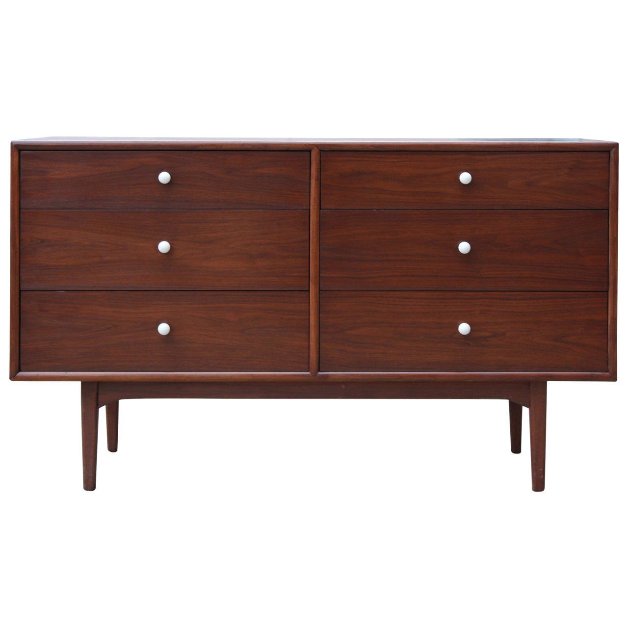 Six-Drawer Walnut Dresser by Kipp Stewart