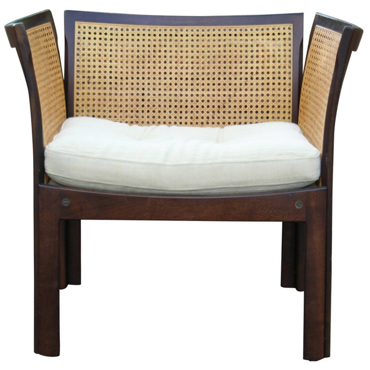 Teak and Cane Armchair by Illum Wikkelso