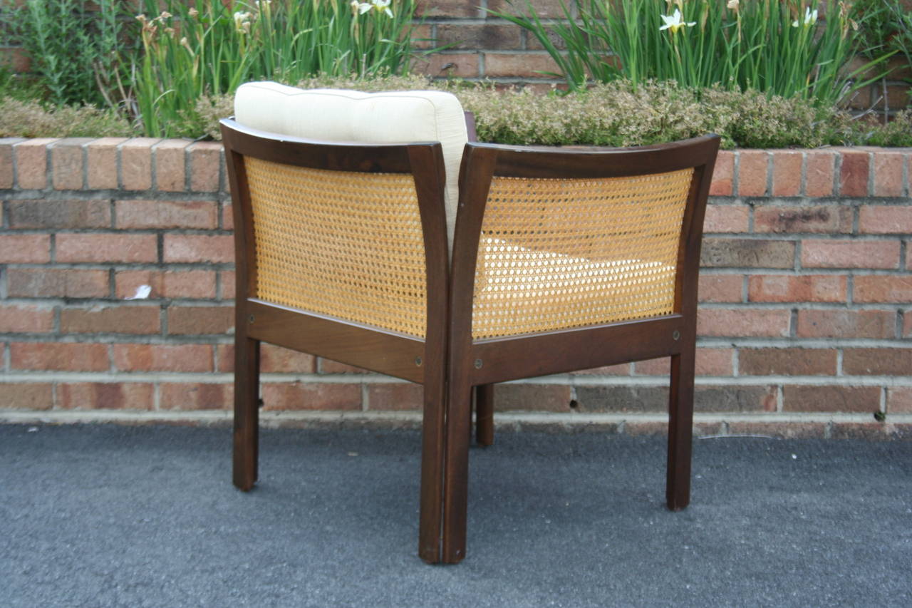 20th Century Teak and Cane Armchair by Illum Wikkelso