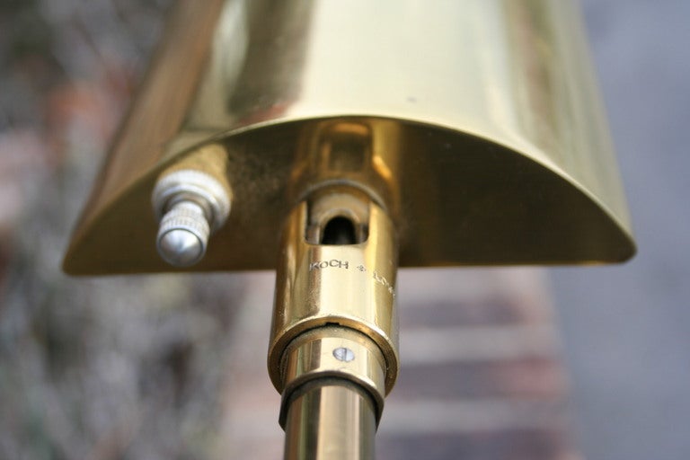 A Pair of Brass Desk lamps by Koch + Lowy 3