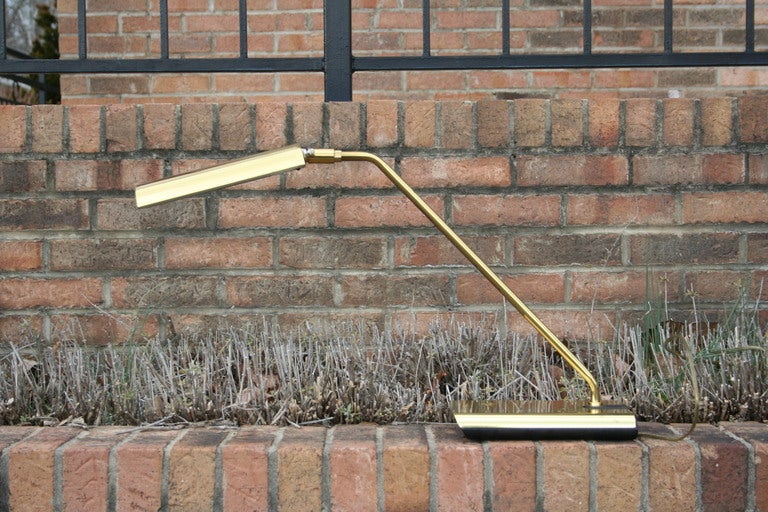 A Pair of Brass Desk lamps by Koch + Lowy In Good Condition In Asheville, NC