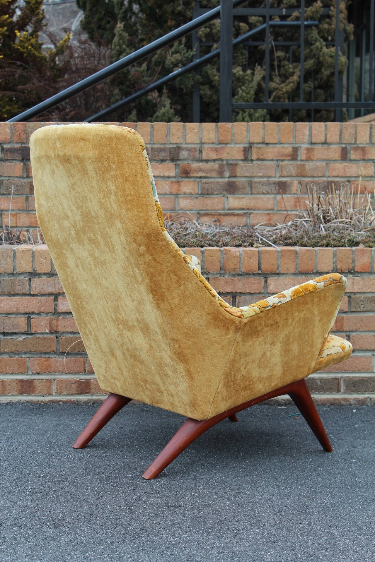 Rare 1960s Scandinavian Teak Lounge Chair In Excellent Condition In Asheville, NC
